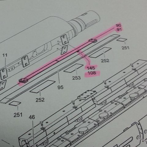 Pressure hose set L611 0544 for KBA105